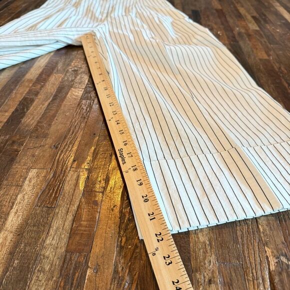 TIBI Cecil Striped Culottes With D-ring Belt - like new - high waist wide leg - Picture 3 of 11
